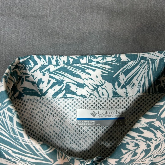 Columbia Sportswear Company Men Blue Floral Short Sleeve Button Up Shirt Sz XXL - Picture 3 of 12